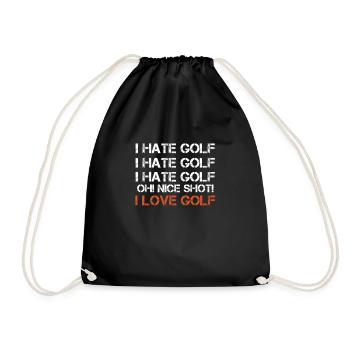 Je déteste le golfeur Birdei Par - Sac de sport léger - noir - Devant