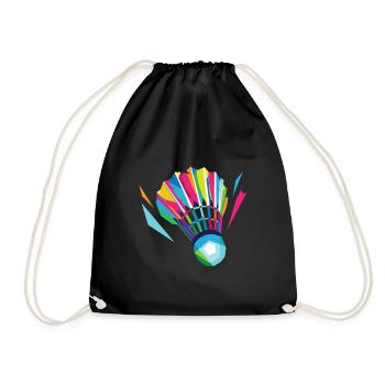 Badminton leisure - Drawstring Bag - black - Front