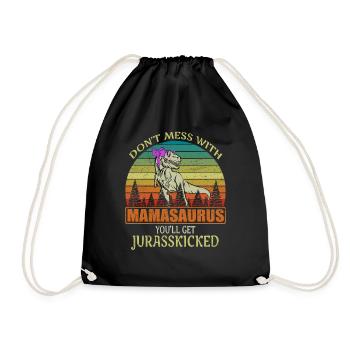 Ne plaisante pas avec Mamasaurus, vous aurez jurassick - Sac de sport léger - noir - Devant
