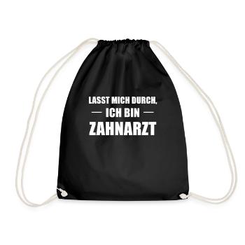 Dentist Dental Dental Assistant Saying Gift - Drawstring Bag - black - Front