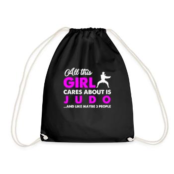 Judo Girl - Turnbeutel - Schwarz - Vorne