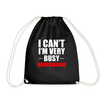 Buchbinder Buchbinderei Buchherstellung Gift - Drawstring Bag - black - Front