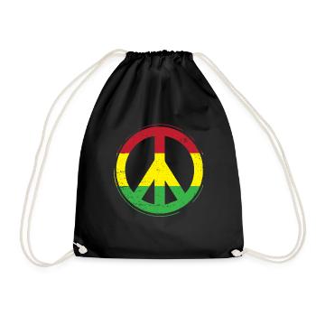Peace Reggae Rastafari Ska cadeau - Sac de sport léger - noir - Devant