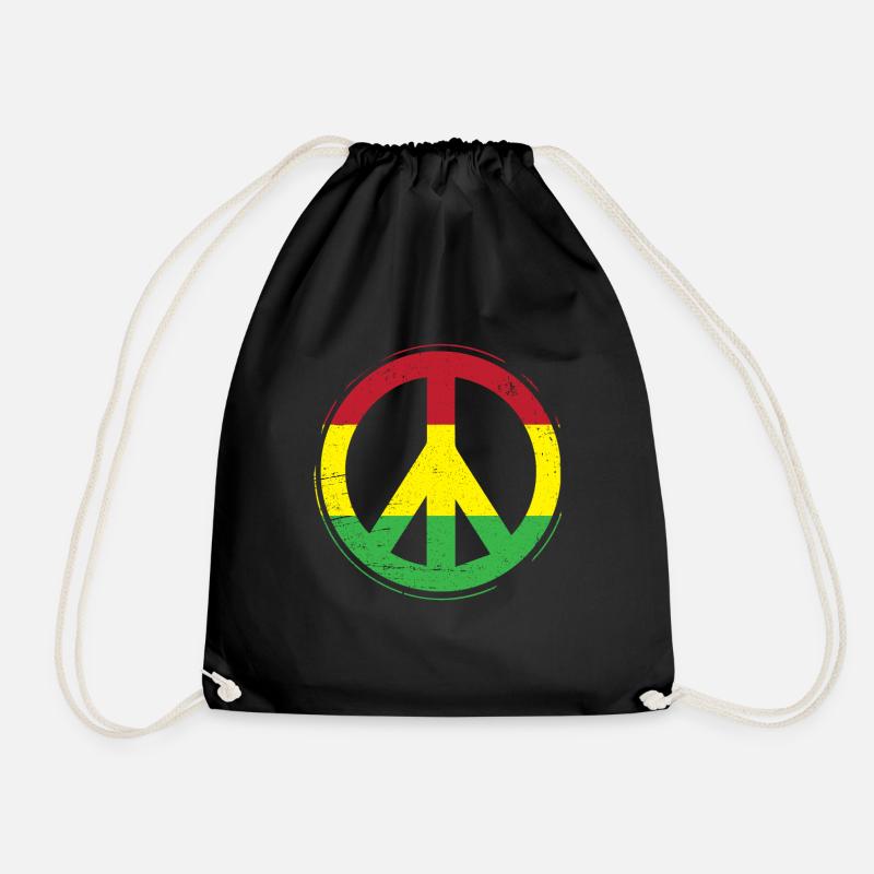 Peace Reggae Rastafari Ska cadeau - Sac de sport léger - noir