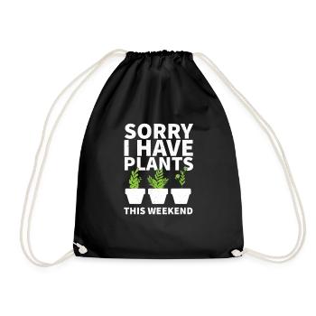 Garden Gardener Flowers Plant Garden - Drawstring Bag - black - Front