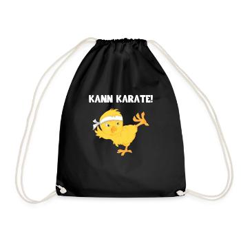 Kann Karate Küken - Turnbeutel - Schwarz - Vorne