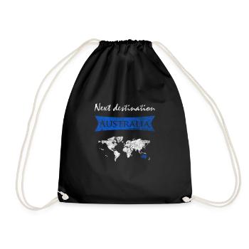 Australien - Turnbeutel - Schwarz - Vorne