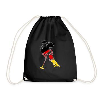 Cadeau du joueur de hockey Allemagne Fanshirt - Sac de sport léger - noir - Devant
