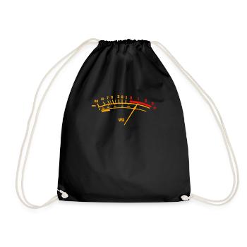 VU Meter T Shirt Sound Engineer - Drawstring Bag - black - Front