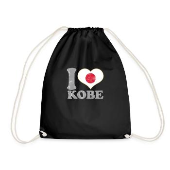 Ich liebe japanischen Flaggen-Stolz Kobe Japans Nihon Nippon - Turnbeutel - Schwarz - Vorne