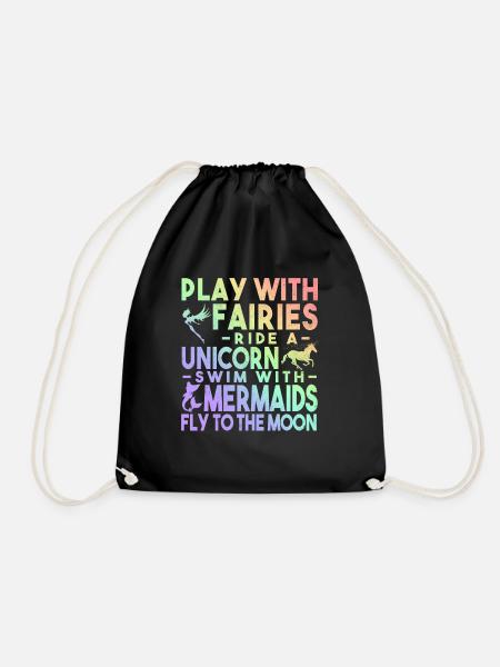 play with fairys - Turnbeutel - Schwarz