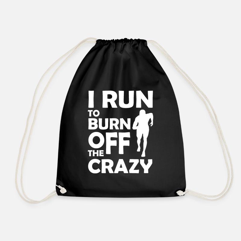 Running - Drawstring Bag - black