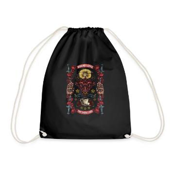 LORD COFFEE I Geschenk für Kaffee-Junkie & Süchtig - Turnbeutel - Schwarz - Vorne