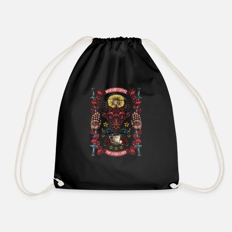 LORD COFFEE I Geschenk für Kaffee-Junkie & Süchtig - Turnbeutel - Schwarz