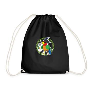 Salières de sécurité Tête pirate Perroquet - Sac de sport léger - noir - Devant