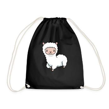 Alpaca baby - Drawstring Bag - black - Front