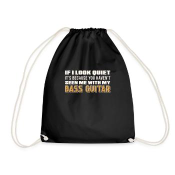 Musique de guitare basse - Sac de sport léger - noir - Devant