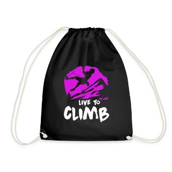 Climb - Drawstring Bag - black - Front