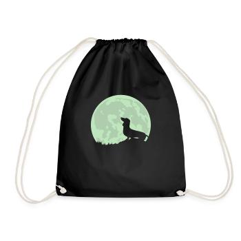 Dachshund T-Shirt Everything for the Dachshund Dog Gift - Drawstring Bag - black - Front