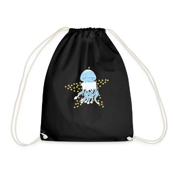 Méduse cadeau étoile de mer - Sac de sport léger - noir - Devant