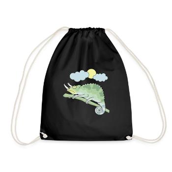 Horned Lizard - Drawstring Bag - black - Front