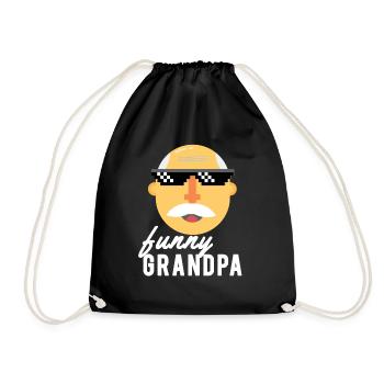 funny grandpa - Turnbeutel - Schwarz - Vorne