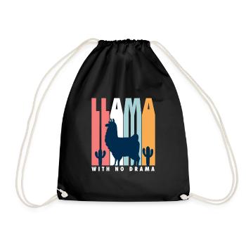 Lama sans drame - Sac de sport léger - noir - Devant