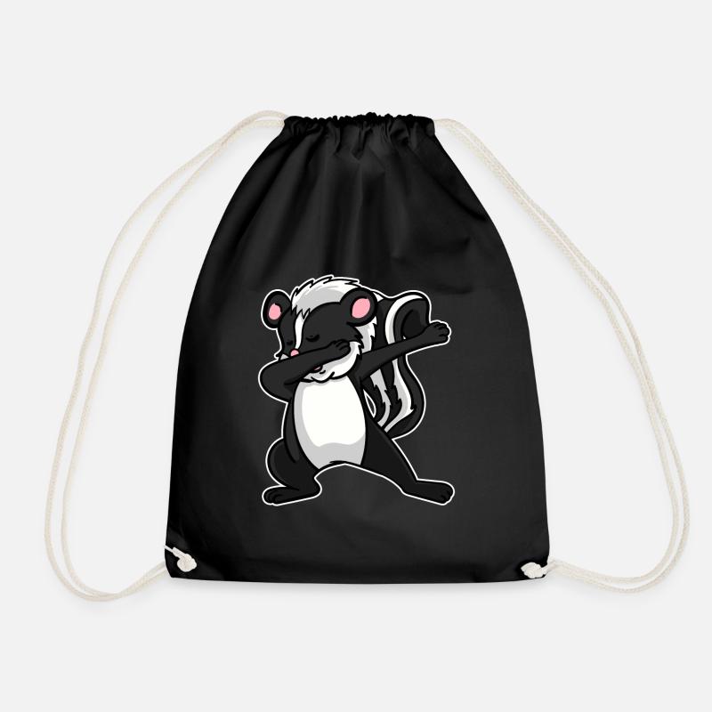 Stinktier Tier Dabbing Tanz Lustig Geschenk - Turnbeutel - Schwarz