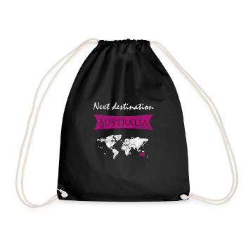 Australia - Drawstring Bag - black - Front