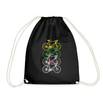 Fahrrad - Turnbeutel - Schwarz - Vorne
