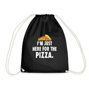 Pizza - Turnbeutel - Schwarz - Vorne