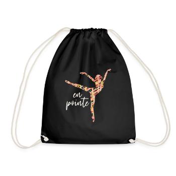 Ballet dancer - Drawstring Bag - black - Front