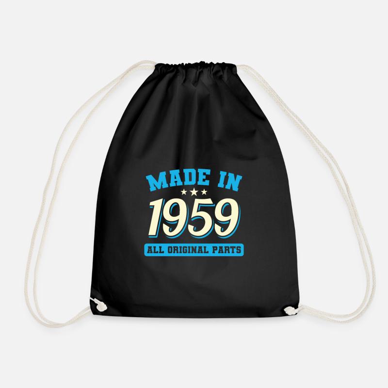 1959 Geburtsjahr - Turnbeutel - Schwarz
