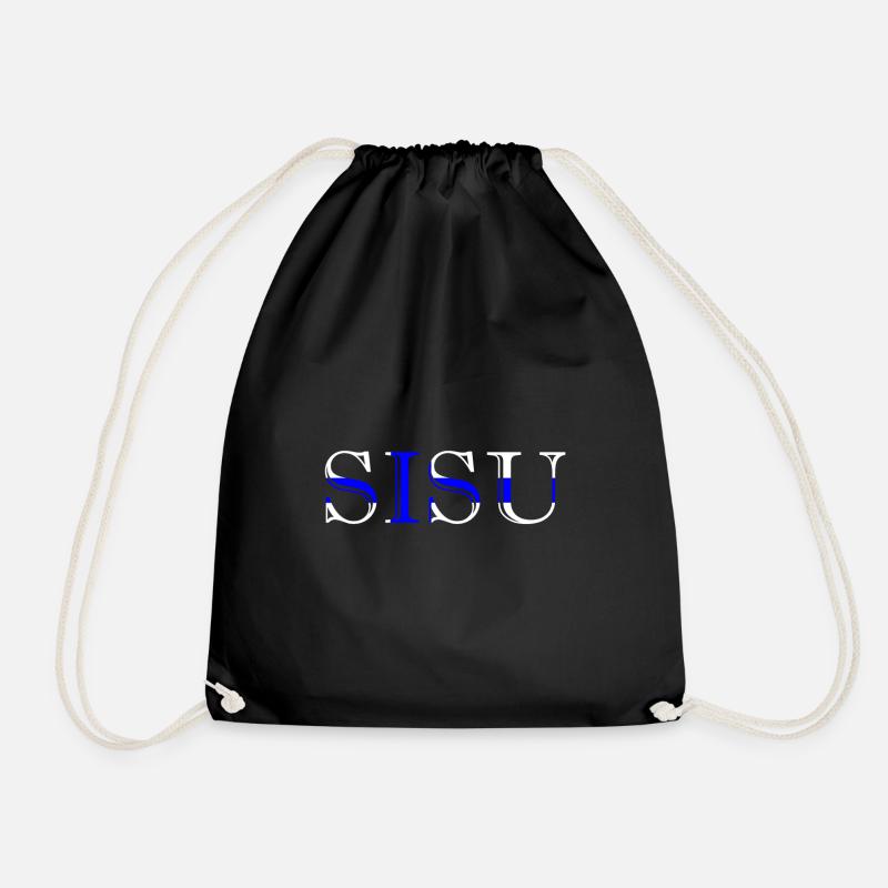 Finland Sisu - Drawstring Bag - black