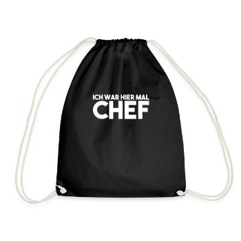 Ich war hier mal Chef | Jobwechsel, Abschied - Turnbeutel - Schwarz - Vorne