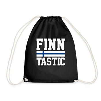 Finnish Finnish Finland - Drawstring Bag - black - Front