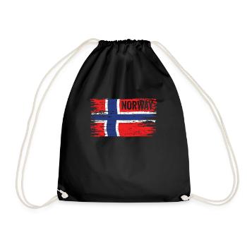 Drapeau norvégien - Sac de sport léger - noir - Devant