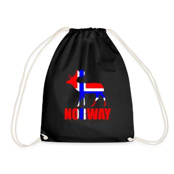Norwegen - Turnbeutel - Schwarz - Vorne