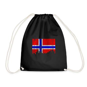 Norwegen - Turnbeutel - Schwarz - Vorne