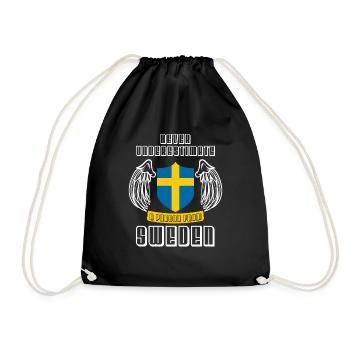 Schweden - Turnbeutel - Schwarz - Vorne