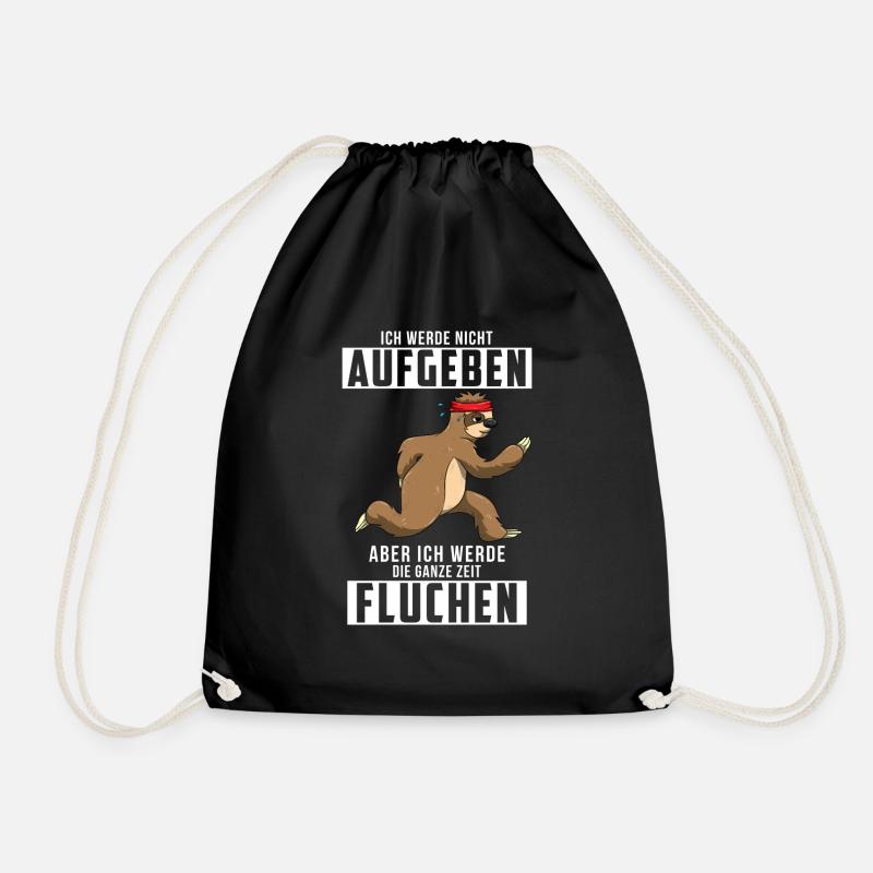 Ich Werde Nicht Aufgeben Lustiges Läufer Geschenk - Turnbeutel - Schwarz