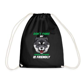 Finnish Lapphund - Drawstring Bag - black - Front