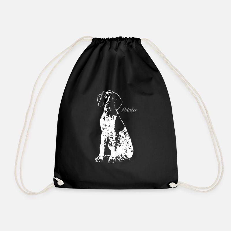 pointer - Drawstring Bag - black