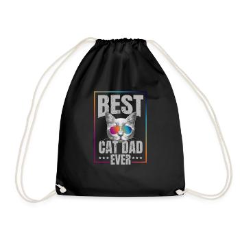 Meilleur papa chat jamais! cadeau - Sac de sport léger - noir - Devant