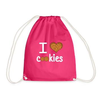 Biscuit - Drawstring Bag - fuchsia - Front