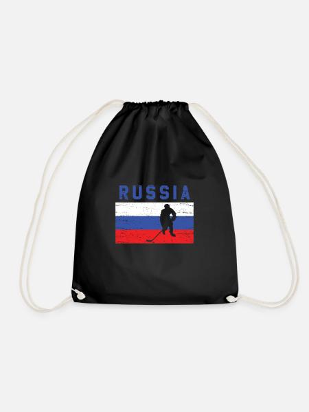 Eishockey Russland - Turnbeutel - Schwarz