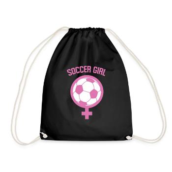 le football féminin - Sac de sport léger - noir - Devant