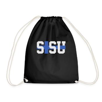 Sisu Finnish Finnish Finnish Flag - Drawstring Bag - black - Front