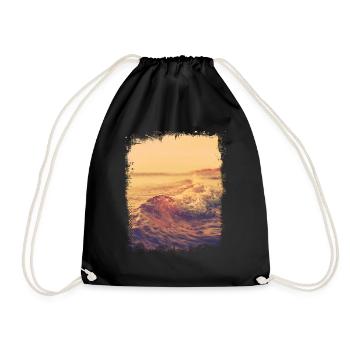 Flat wave in the sunshine - Drawstring Bag - black - Front