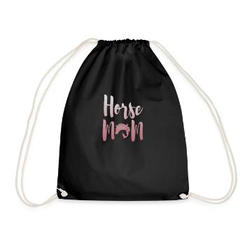 Cheval Maman Cheval Fan Amoureux Silhouette Animale - Sac de sport léger - noir - Devant